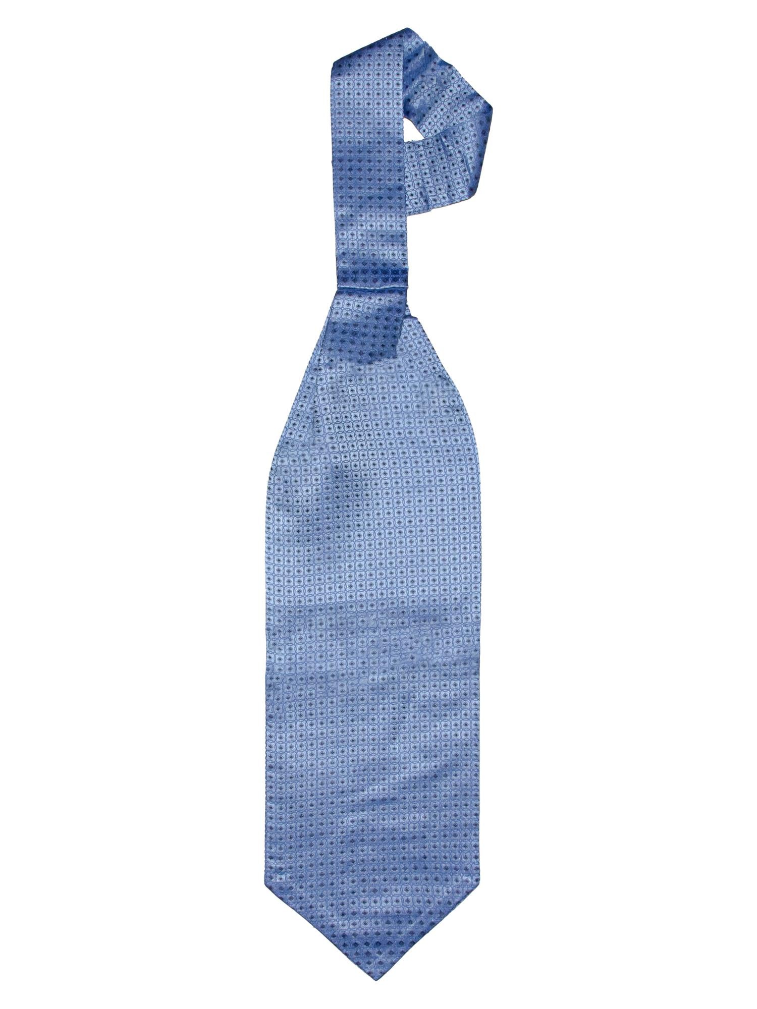 Ascot småmønstret blå — småmønstret ascot-slips i blå