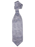 Ascot paisley sølv — paisley ascot-slips i sølv