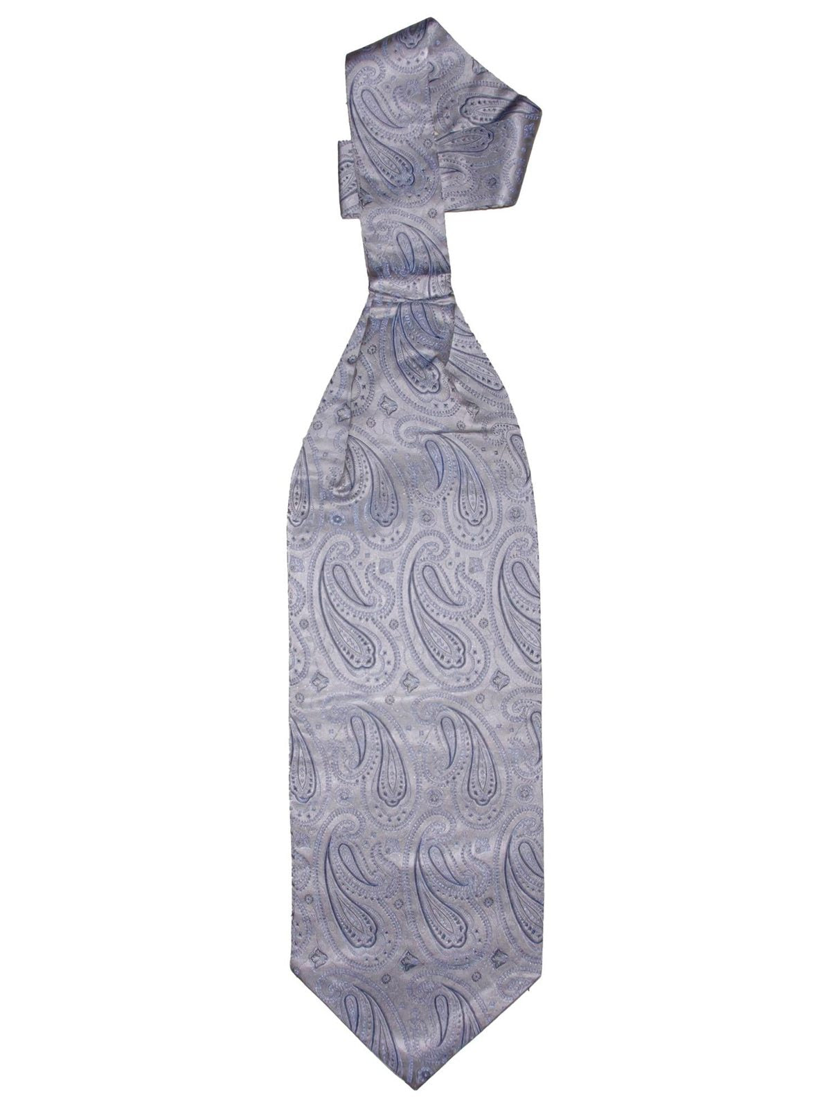 Ascot paisley sølv — paisley ascot-slips i sølv