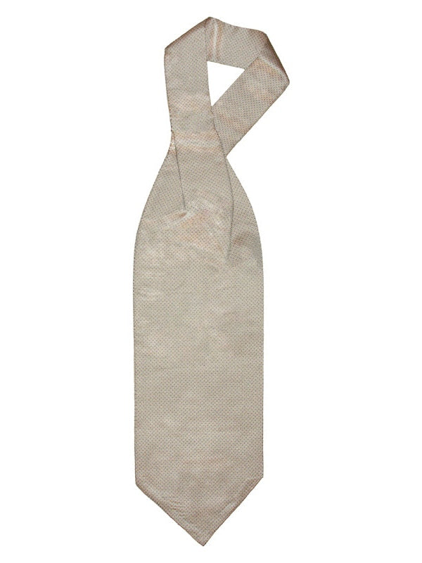 Ascot småmønstret beige — småmønstret ascot-slips i beige