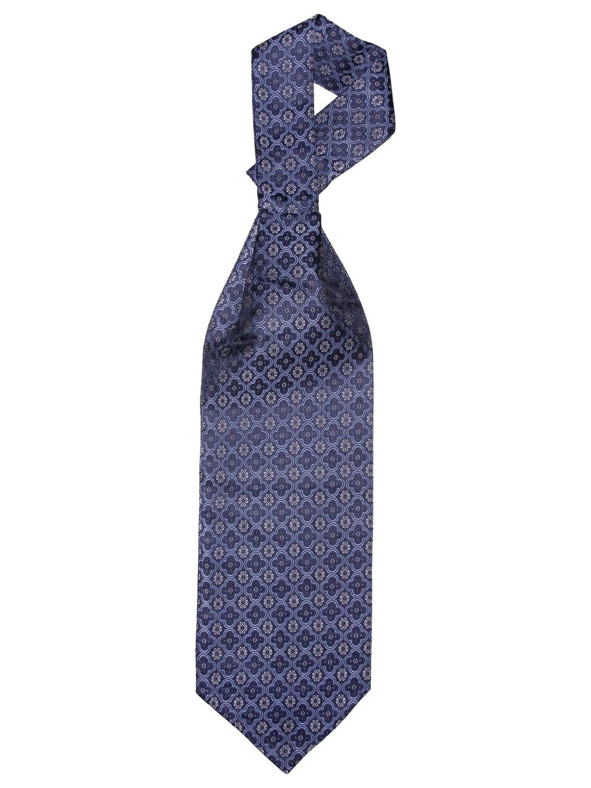 Ascot mønstret navy — mønstret ascot-slips i navy