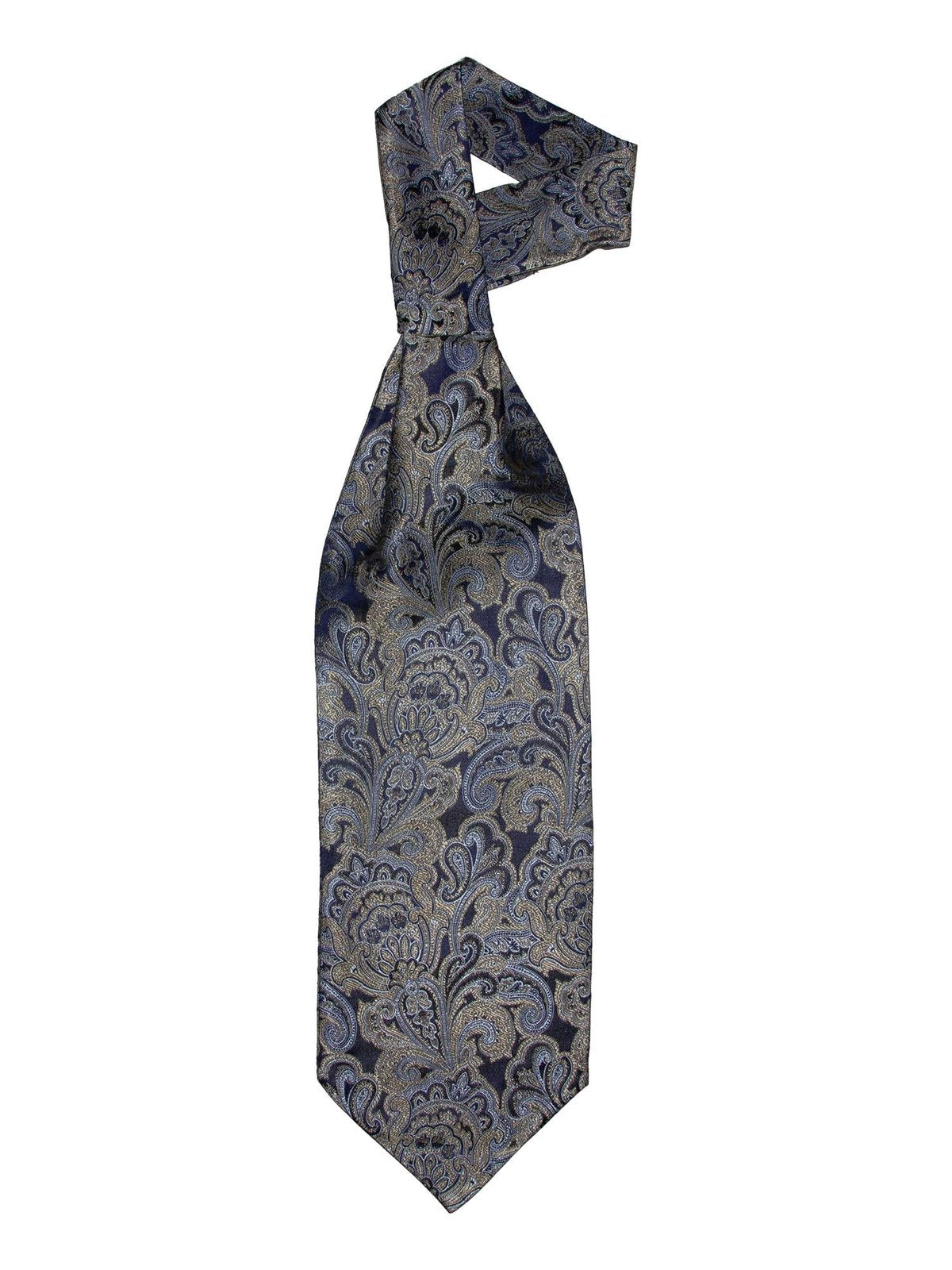 Ascot paisley sort/beige — paisley ascot-slips i sort