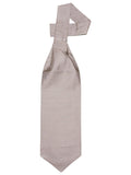 Ascot beige med lysblå prikker — prikket ascot-slips i blå